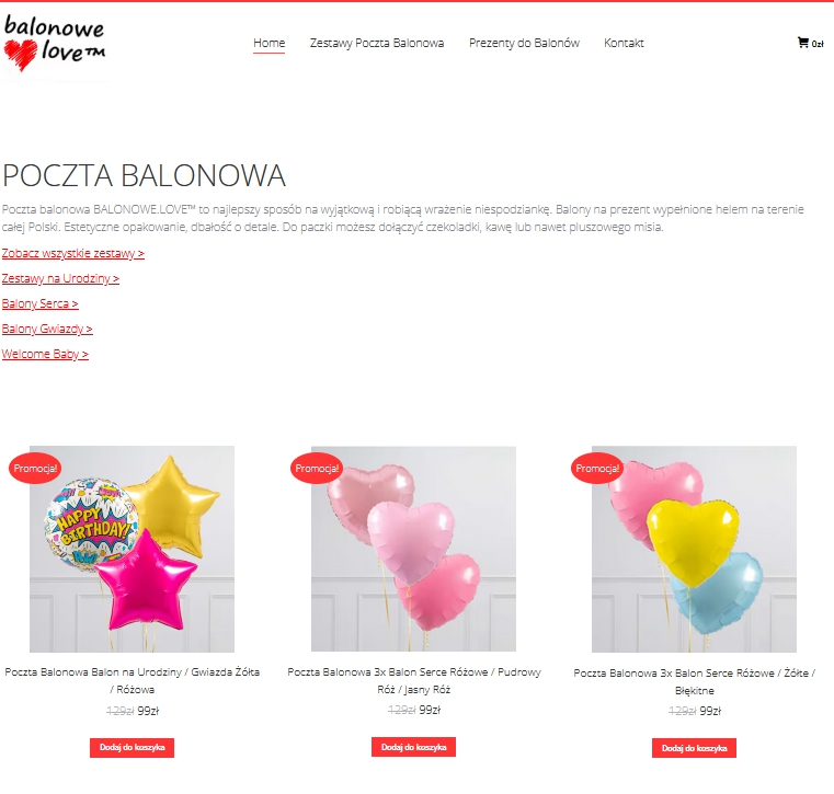 Profesjonalna poczta balonowa: Balonowe.Love